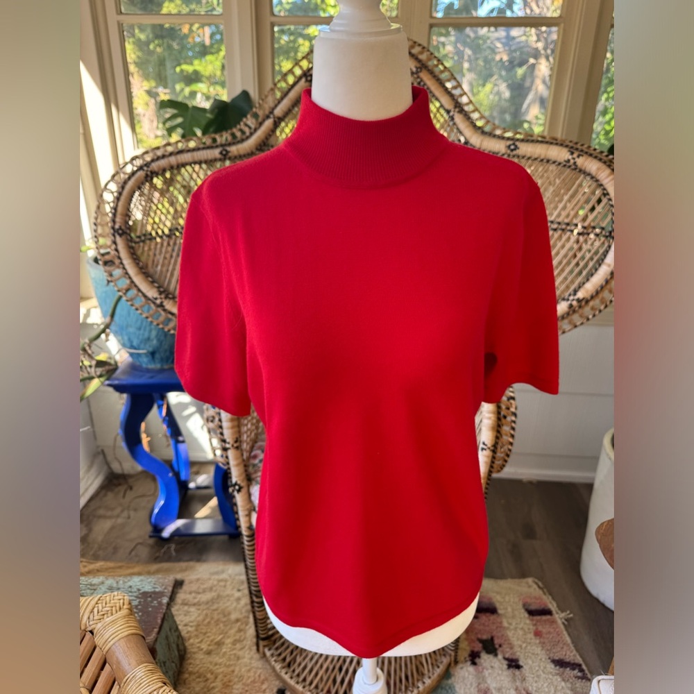 Pendleton red mock turtleneck